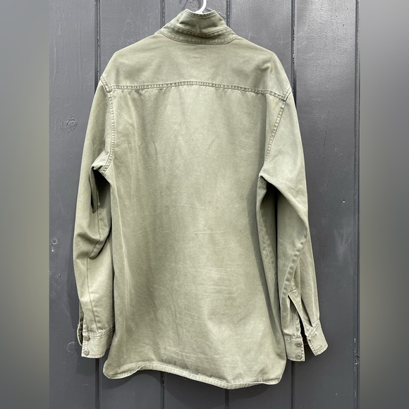 Vtg Levis ‘Dry Goods’ Workwear - Shirt Mens Large Military Olive Y2K Safari 1999 - Picture 6 of 6